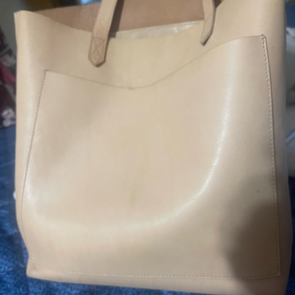 Madewell Natural Tan Leather Tote Bag